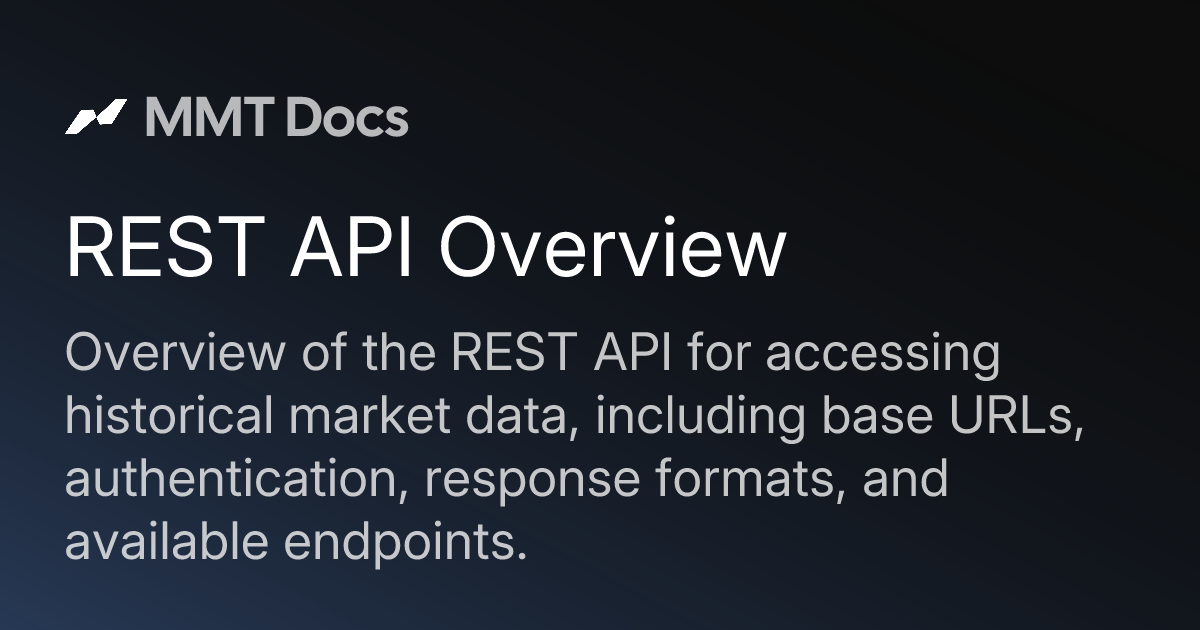 REST API Overview
